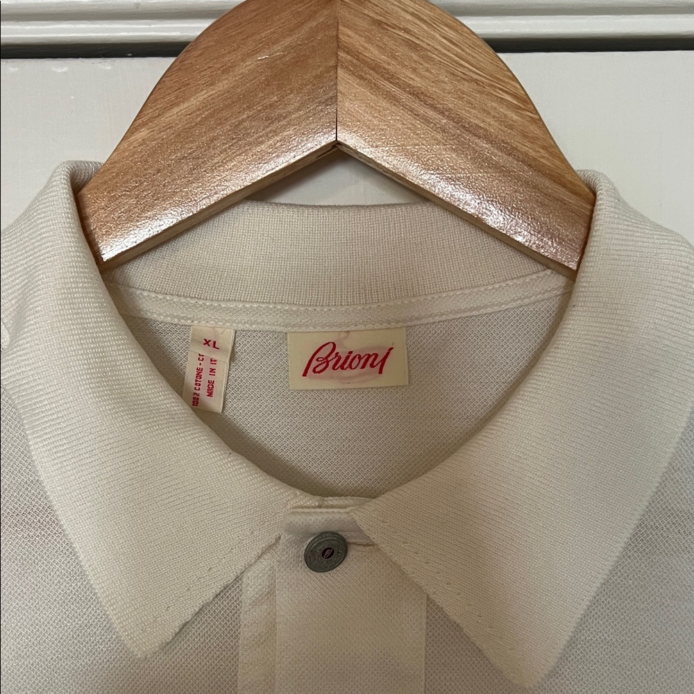 Brioni white polo made in Italy